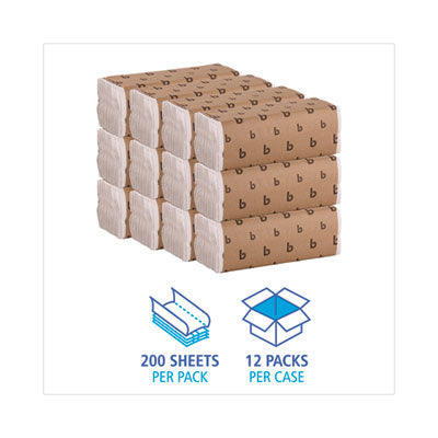 Boardwalk® C-Fold Paper Towels, 1-Ply, 11.44 x 10, Bleached White, 198 Sheets/Pack, 12 Packs/Carton - Cleaning Ideas