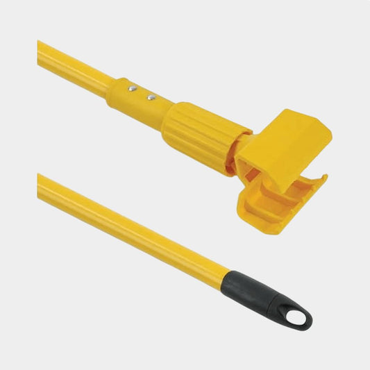 Boardwalk Plastic Jaws Mop Handle for 5" Wide Mop Heads, Aluminum, 1" dia x 60", Yellow
