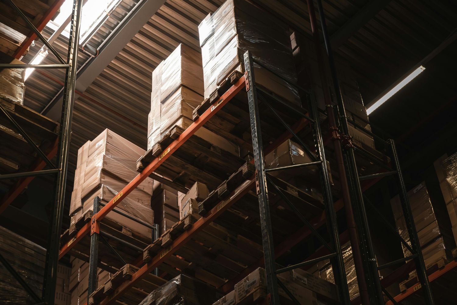Bulk disaster relief supplies stored in warehouse for local, state, and federal emergency response agencies