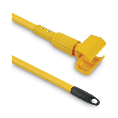 Boardwalk® Plastic Jaws Mop Handle for 5 Wide Mop Heads, Aluminum, 1" dia x 60", Yellow