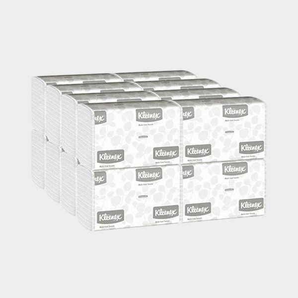 Kleenex Multi-Fold Paper Towels, 1-Ply, White, 9.2 x 9.4, 150/Pack, 16 Packs/Carton

