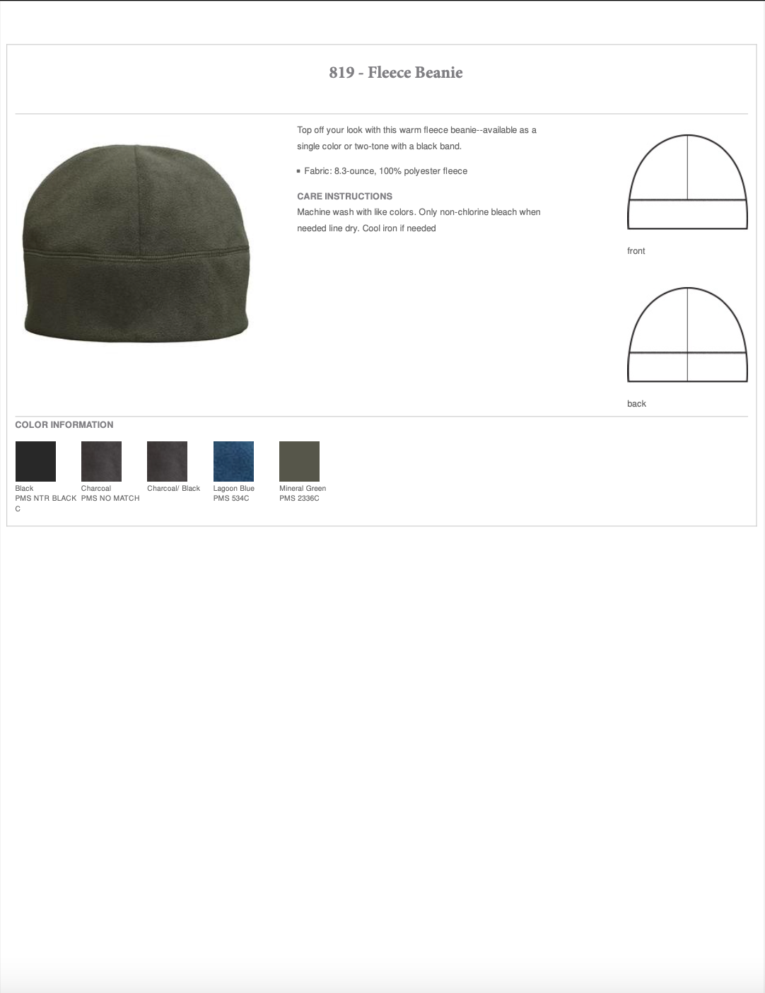 Fleece beanie Cleaning Ideas