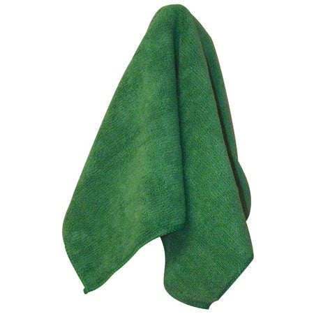 Medium Green 16x16 Microfiber cloth 36/cs - Cleaning Ideas 