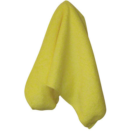 Lightweight Yellow 16x16 Microfiber cloth 36/cs - Cleaning Ideas 