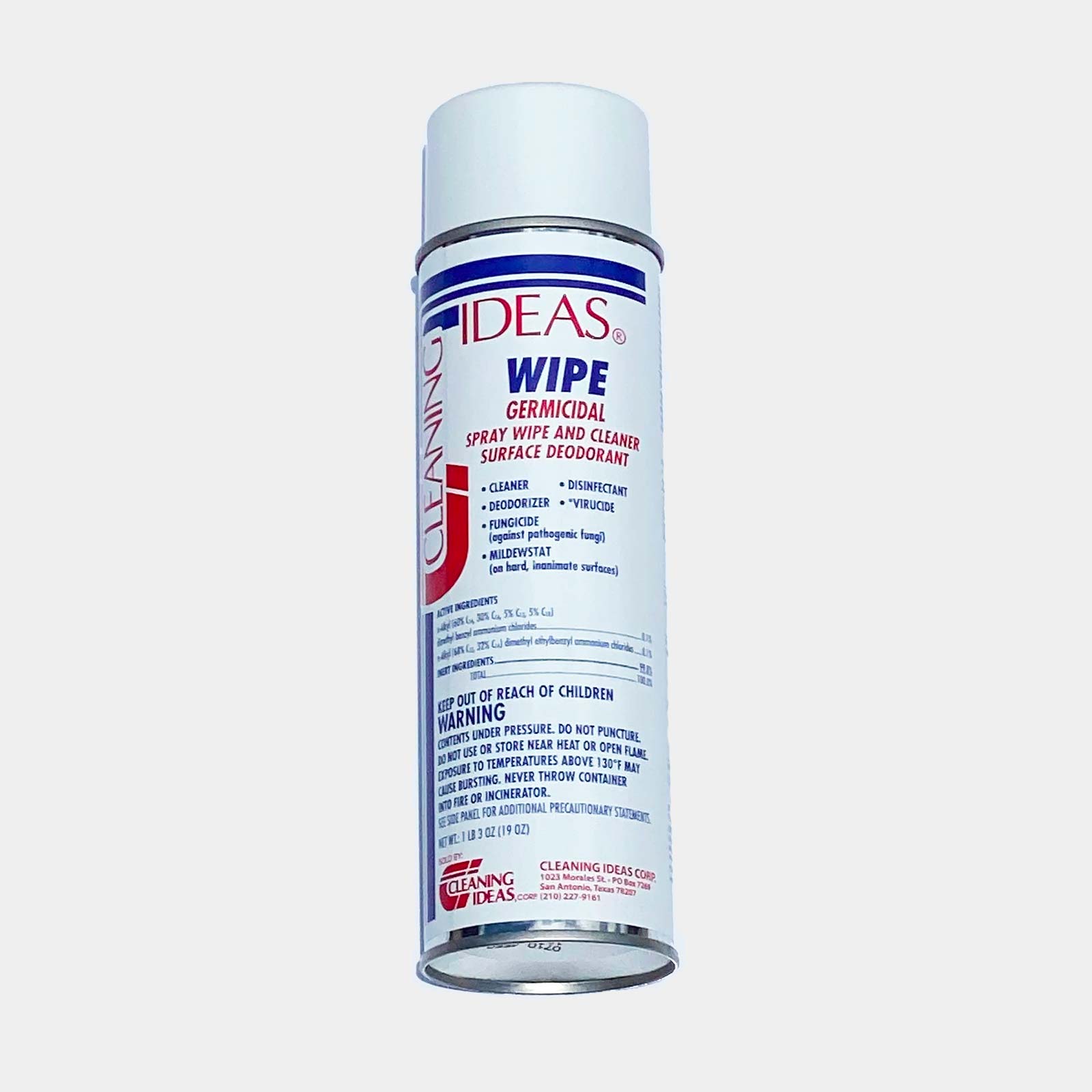 CLEANING IDEAS WIPE GERMICIDAL SPRAY WIPE AND  CLEANER SURFACE DEODORANT (ONLY AVAILABLE IN TEXAS)